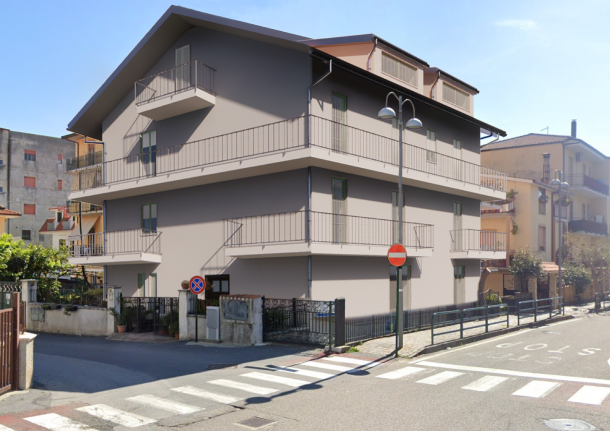 Render del progetto di riqualificazione in Via Antonio Gramsci 2, Falerna Marina