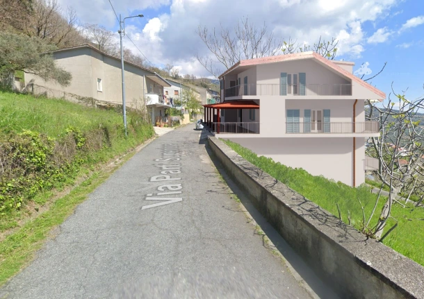 Render del progetto di riqualificazione in Via Parti Superiore 31, Falerna Marina